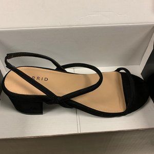 Black Strappy Block Mule 10W